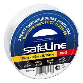 Изолента ПВХ белая 19х20м 9369 Safeline