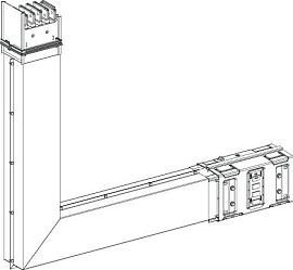 Секция угловая вертикальная неравнобокая 1000А KSA1000DLE4B Schneider Electric