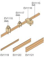 Шина 20x5 Ш=2000мм с отверстиями М6(2шт)  EV1119 ABB