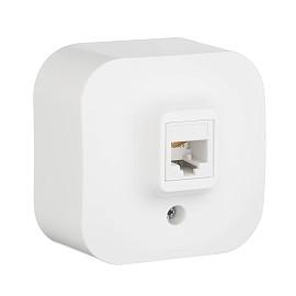 Розетка RJ11 телефонная Quteo открытой установки белый 782214 Legrand