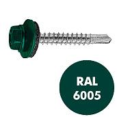 Саморез кровельный RAL-6005 темно-зеленый 4,8х35