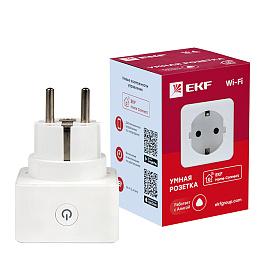 Розетка умная Wi-Fi HomeСonnect белая RCS-1-WF EKF