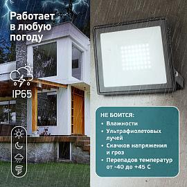 Прожектор светодиодный уличный ЭРА LPR-023-0-65K-070 70Вт 6500K 5600Лм IP65 Б0052025