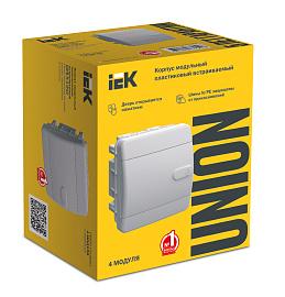 Корпус пластиковый ЩРВ-П-4 IP41 белая дверь UNION Compact UIC-KP13-V-04-41-K01 IEK