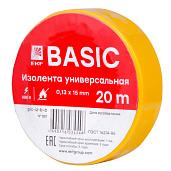 Изолента, класс В (общего применения), 0.13х15мм, 20 метров, желтая plc-iz-b-y EKF Basic