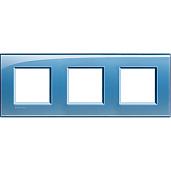 Рамка для розеток и выключателей прямоугольная, 3 поста, цвет Голубой Livinglight LNA4802M3ADLegrand