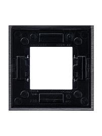 Рамка для розеток и выключателей 1 пост 2 модуля Zenit натуральная сталь N2271 OX 2CLA227100N4001 ABB