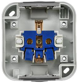 Розетка 1-местная заземляющим контактом и крышкой 16А IP55 TS220 белый TORS TS-R16-16-55-K41 IEK