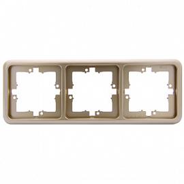Рамка для розеток и выключателей трехместная С130-005 (матовое золото) Gusi Electric