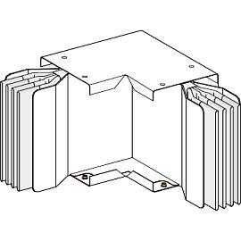 Угловая секция для монтажа "плашмя", под  A-600mm B-300mm  (3- шины на соединение (3 фазы +нейт