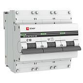 Выключатель автоматический 10А 3П трехполюсный характеристика C 10kA тип AC ВА47-100 PROxima mcb47100-3-10C-pro EKF