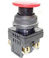 Кнопка КЕ-131 У3 исп.2, красный, 1з+1р, гриб с фиксацией, IP40, 10А, 660В ET529293 Электротехник