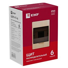 Бокс пластиковый ЩРН-П- 6 IP41 навесной PROxima светлое дерево pb40-n-6-light EKF