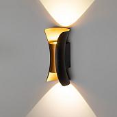Декоративная подсветка WL42 BK+GD светодиодная 10Вт 3500К черный/золото IP54 для интерьера, фасадов зданий Б0054420 ЭРА