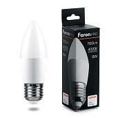 Лампа светодиодная    9Вт E27 C37 4000К 760Лм матовая 230В Свеча LED OSRAM 38063 Feron Pro