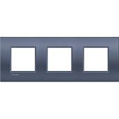 Рамка для розеток и выключателей Air, немецкий стандарт 2+2+2 мод. Цвет "Лунная ночь" Livinglight LNE4802M3BM Legrand