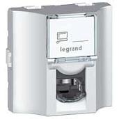 Mosaic RJ45 прох. Cat. 6а STP алюм. 078629 Legrand