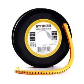 Маркер кабельный 4 для провода сеч.6мм желтый (350шт в упак) CBMR60-4 39127 STEKKER