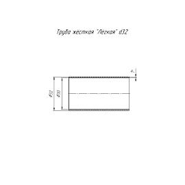 Труба ПВХ жесткая 32 мм без раструба легкая атмосферостойкая 3м 01432 Промрукав