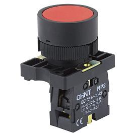 Кнопка управления NP2-EA45 без подсветки красный 1НО+1НЗ IP40 574091 CHINT