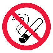 Знак безопасности "Курить запрещено"15*15