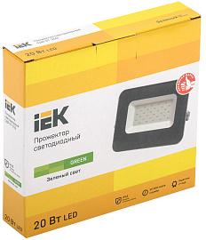 Прожектор LED СДО 07-20G green IP65 серый IEK