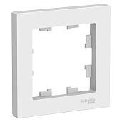Рамка для розеток и выключателей 1 пост Atlasdesign горизонтальная белый ATN000101 Systeme Electric (2м)