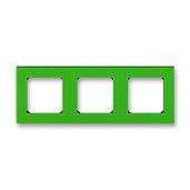 Рамка для розеток и выключателей 3 поста LEVIT зелёный / дымчатый чёрный 2CHH015030A6067 ABB