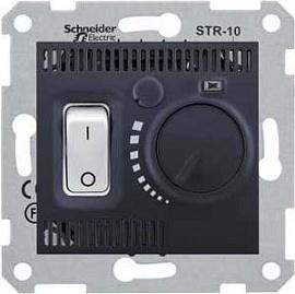 Термостат комнатный Sedna скрытой установки графит SDN6000170 Systeme Electric