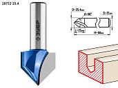 ЗУБР 25.4x25мм, угол 90°мм, фреза пазовая галтельная V-образная, 28752-25.4, серия Профессионал