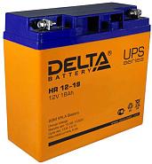 Аккумулятор свинцово-кислотный (аккумуляторная батарея)  12 В 18.0 А/ч HR 12-18 DELTA