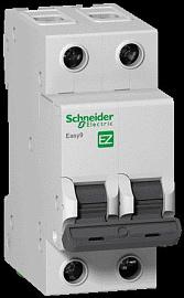 Выключатель автоматический 6А 2п двухполюсный характеристика C 4,5кА тип AC EASY9 EZ9F34206 Schneider Electric