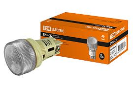 Лампа ENR-22 сигнальная d22мм белый неон/230В цилиндр SQ0702-0041 TDM