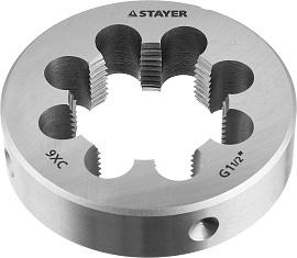 STAYER G 1 1/2`` плашка круглая ручная, сталь 9ХС, 28029-3/2