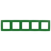 Рамка для розеток и выключателей ЭРА12 5 постов зеленая ( 12-5005-27 ) Б0019424 ЭРА