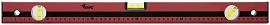 Уровень "Оптима", 3 глазка, красный корпус, фрезерованная рабочая грань, шкала 600 мм 18023 КУРС