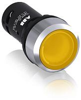 Кнопка управления с подсветкой CP1-31Y-10 желтая 24В AC/DC с плоской клавишей без фиксации 1НО металл. кольцо 1SFA619100R3113 ABB