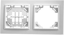 Рамка двухместная ЭРНА горизонтальная белый PFR00-9002-01 39055 STEKKER