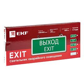 Светильник аварийно-эвакуационного освещения EXIT-201 двухсторонний LED EKF Proxima