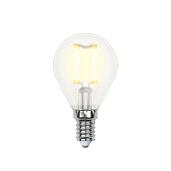 Лампа светодиодная 6 Вт E14 G45 3000К 500Лм прозрачная 200-250В шар SKY (LED-G45-6W/WW/E14/FR PLS02WH) UL-00000303 Uniel