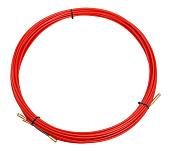Протяжка кабельная (мини УЗК в бухте), стеклопруток, d=3,5 мм 15 м красная 47-1015