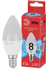 Лампа светодиодная 8 Вт E14 B35 4000К 640Лм матовая 220-240В свеча ( ECO LED B35-8W-840-E14 ) Б0030019 ЭРА