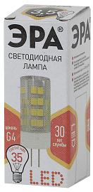 Лампа светодиодная 3,5 Вт G4 JC 2700К 280Лм 220В капсульная ( LED JC-3,5W-220V-CER-827-G4 ) Б0027855 ЭРА