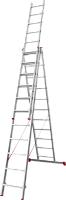 Лестница трехсекционная NV2230 3х11 ступеней, 2,93-7,09 м; алюминий Новая высота 2230311