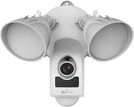 Камера видеонаблюдения (видеокамера наблюдения) Wi-Fi IP с прожекторной подсветкой 1080P, угол обзора: 120°(Д), встроенная сирена, 100 дБ LC1C White EZVIZ