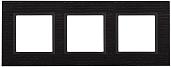 Рамка для розеток и выключателей ЭРА Elegance 3 поста чёрное 14-5303-05 Б0034577 ЭРА