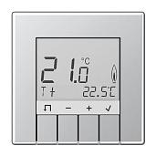 LS универсальный комнатный регулятор температуры воздуха с дисплеем «стандарт», металл алюминий TRDAL231 JUNG