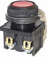Выключатель кнопочный КЕ-181 У2 исп.5 красный 1р цилиндр IP54 10А 660В ET529373 Электротехник