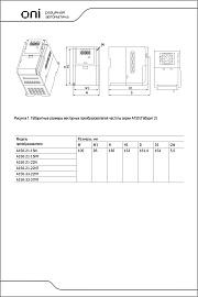 Преобразователь частоты A150 380В 3Ф 2,2кВт 6А со встроенным тормозным модулем A150-33-22NT ONI