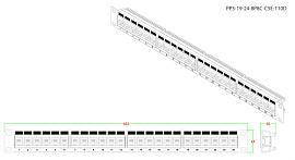 Патч-панель  19" PP3-19-24-8P8C-C5E-110D кат 5е 1U 24 порта RJ45 Dual IDC ROHS  черный  246095 Hyperline